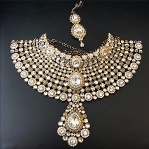 Statement Big Chunky Necklace and Matching Tika